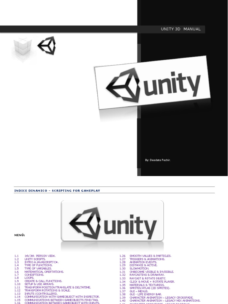 Unity 3d Manual | PDF | C Sharp (Programming Language) | Object ...