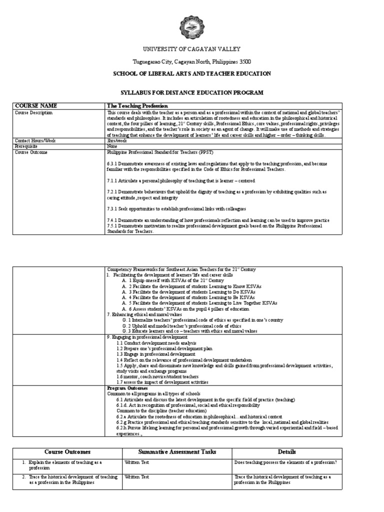 10 IMPORTANCE OF SYLLABUS IN TEACHING PDF intelligence overview