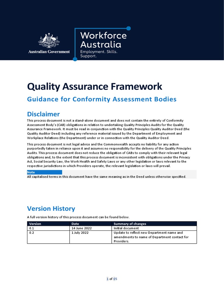 Quality Assurance Framework Overview | PDF | Audit | Quality Management
