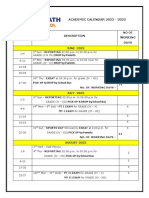 Month & Week Description No of Working Days JUNE - 2022: Academic Calendar 2022 - 2023