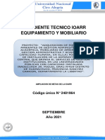 Expediente Tecnico Ioarr Equipamiento Y Mobiliario: Código Único #2481964