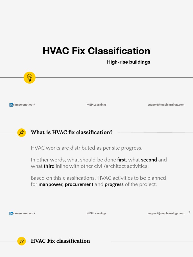 Hvac Fix Classification1 PDF Duct (Flow) Pipe (Fluid Conveyance)
