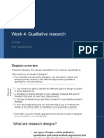 Week 4 - Qualitative Research
