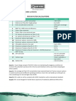 Odour Filter Specifications and Calculations