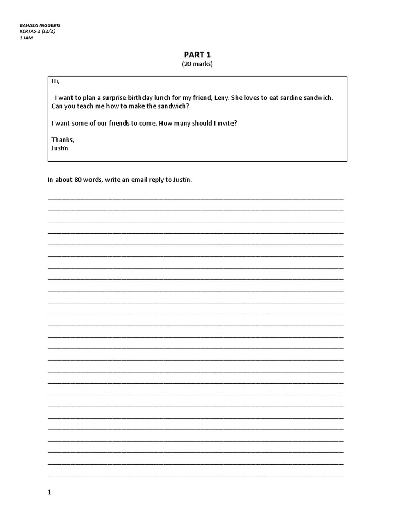 Paper 2 Form 1 | PDF | Cuisine