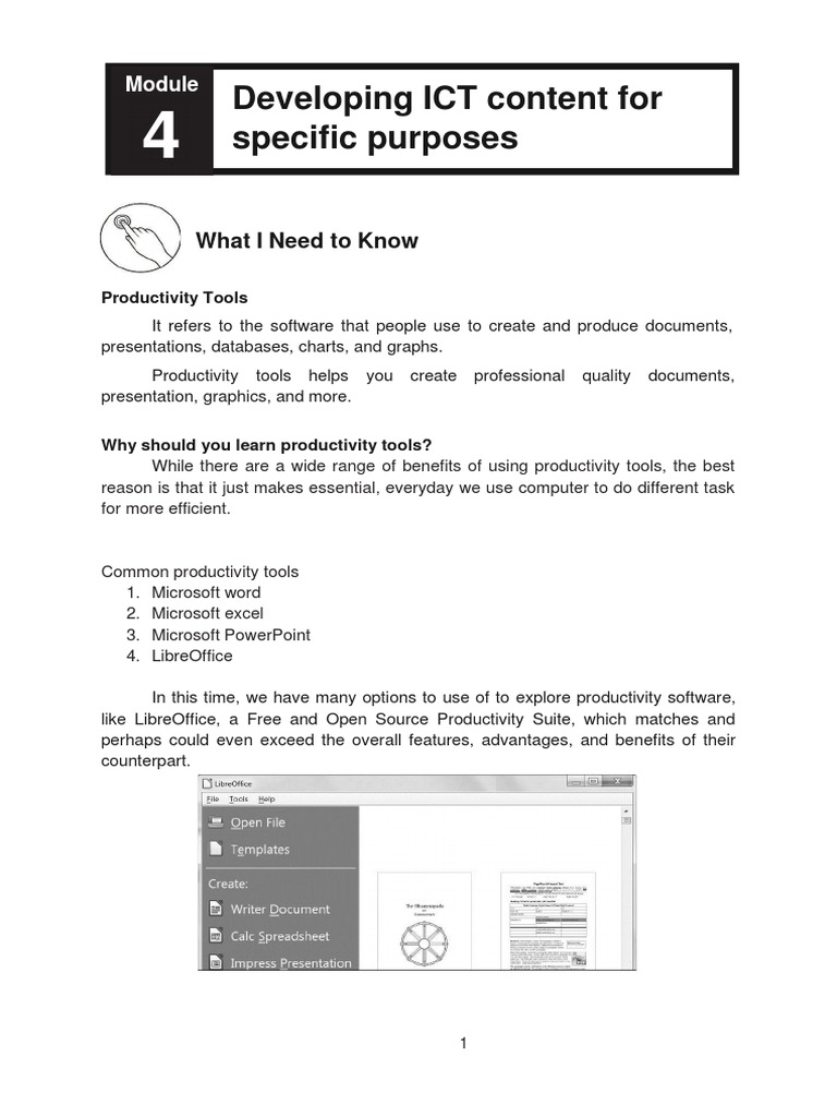 Productivity Tools For Work An Introduction To Common Applications And