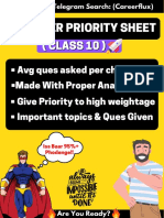 Chapter Priority Sheet