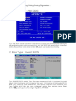 Jenis Type Bios Yang Paling Sering Digunakan