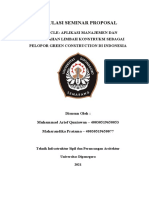 Proposal Seminar Riset Terapan (Muhammad Arief Q (053) & Maharandika Pratama (077) )