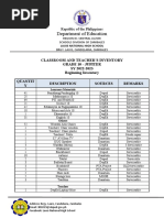 G10-Jupiter Classroom and Teachers Inventory