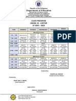 Individual Class Program