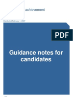 Guidance Notes For Candidates: Fellowship by Achievement