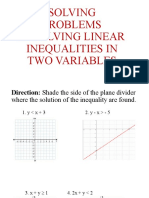 Solving Problems Involving Linear Inequalities in Two Variables