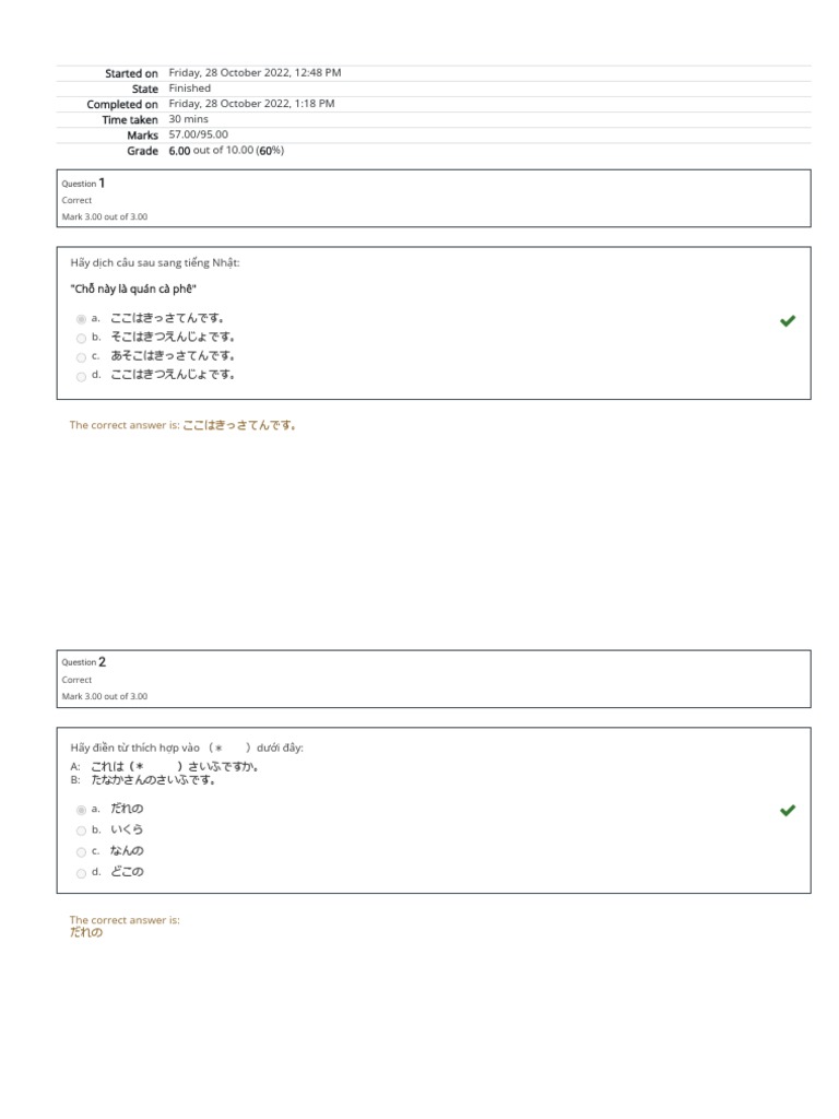 Small Test 2 3 Lẻ Attempt Review | PDF