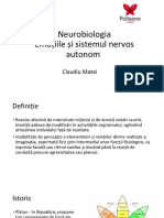 Neurobiologia Emoțiile Și Sistemul Nervos Autonom: Claudiu Matei