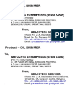Oil Skimmer Product Details