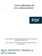 Los Servicios Ambientales de Provisión o Abastecimiento