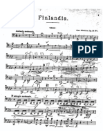 Finlandia Op. 26 No. 7 Sibelius Cello With Bow Markings