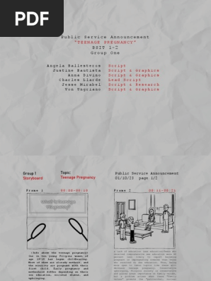 Task 1 Storyboard your PSA