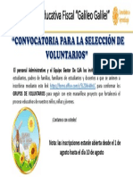 Convocatoria A Voluntarios