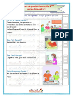 Correction Dexamen de Production Ecrite 4eme Annee Trimestre 1