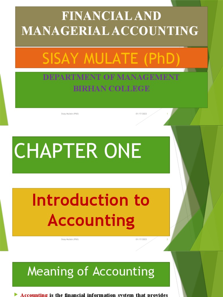 Introduction to Financial Accounting | PDF | Finance & Money Management