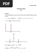 Examen corrigé de traitement du signal | PDF | Échantillonnage (signal ...