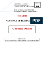 Controle de tráfego aéreo: gabarito oficial CFS 2/2022