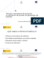 Módulo 4. Técnicas e Instrumentos de Evaluación. La Calificacion Del Alumnado