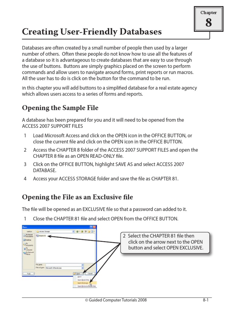 Access ch8 | PDF | Computer File | Icon (Computing)