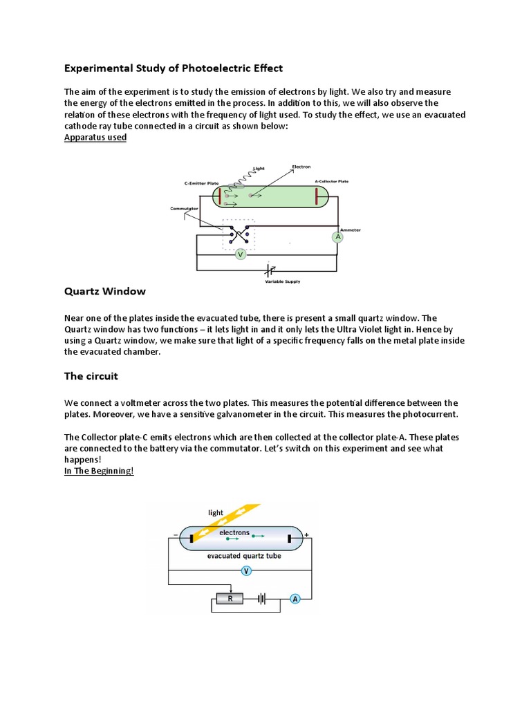 Experimental Study of Photoelectric Effect | PDF | Teaching Methods ...