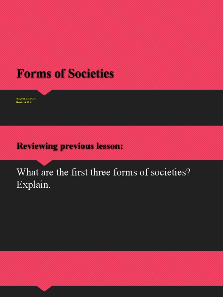 COT Forms of Societies PDF