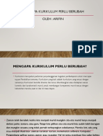 Mengapa Kurikulum Perlu Berubah