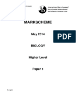 Biology Paper 1 TZ2 HL Markscheme