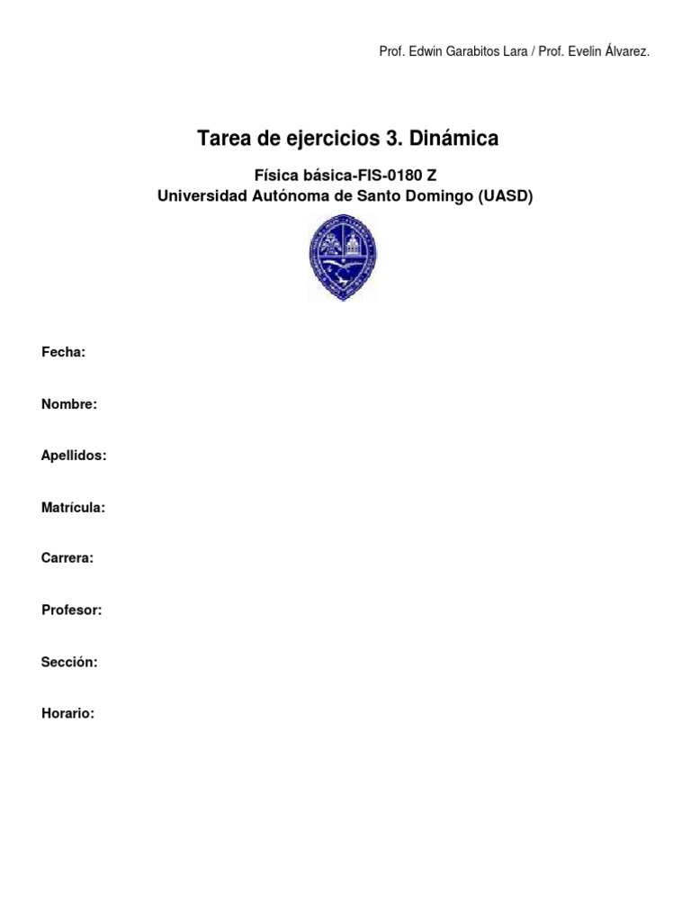 Tarea de Ejercicios 3A. 2022-1 | PDF