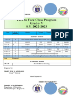Class Program Grade 5 22-23