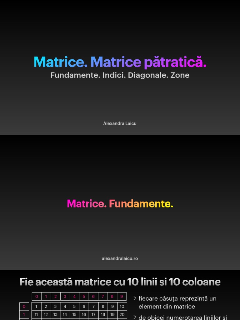 Matrice. Matrice Patratica. | PDF