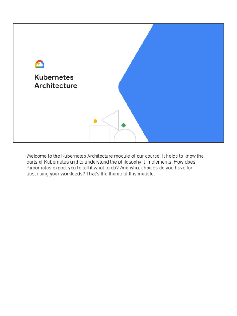 Kubernetes Architecture Overview | PDF | Computer Cluster | Cloud Computing
