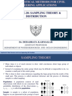NITK Unit 4 Lecture 22 Sampling Theory and Distribution