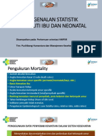 Pengenalan Statistik Mortality Ibu Dan Neonatal