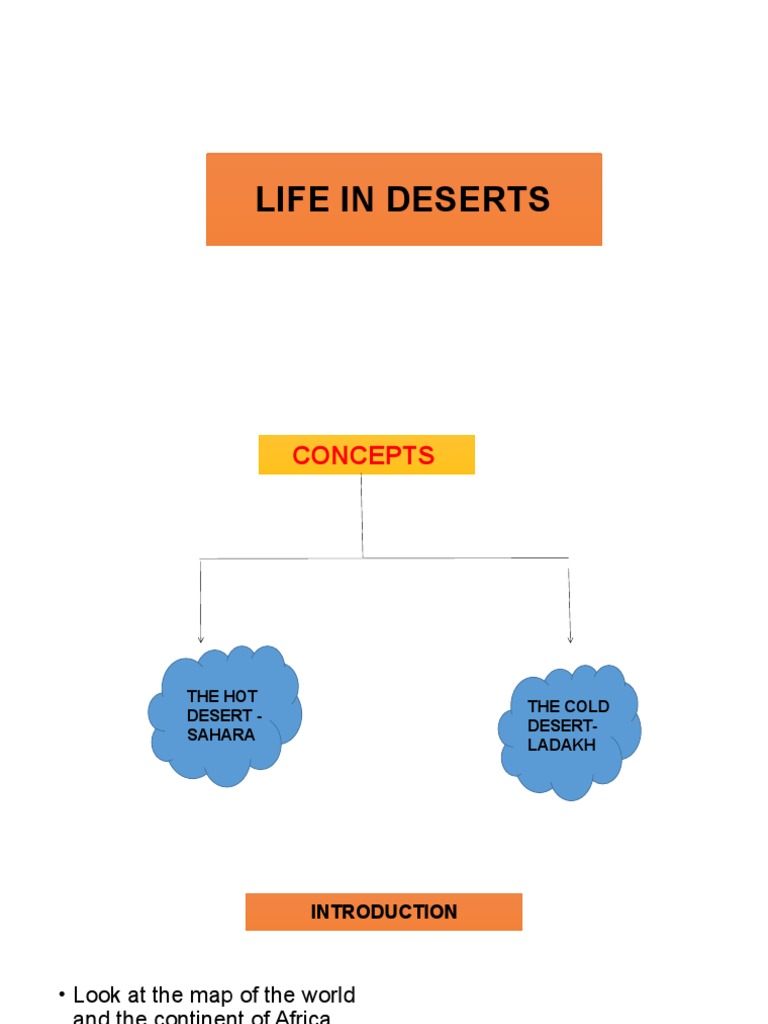 Life in Deserts Chapter 9 Class 7 PDF Desert Sahara