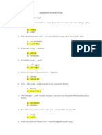 Conditional Sentence Tasks