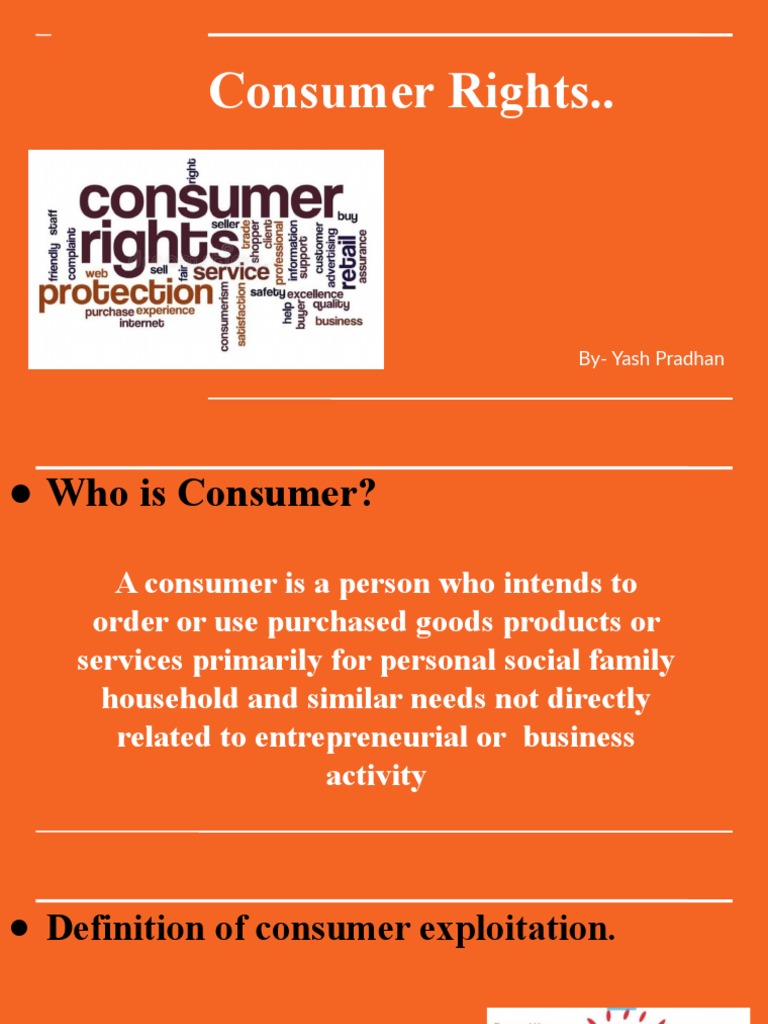 Consumer Rights Pdf Consumer Protection Safety