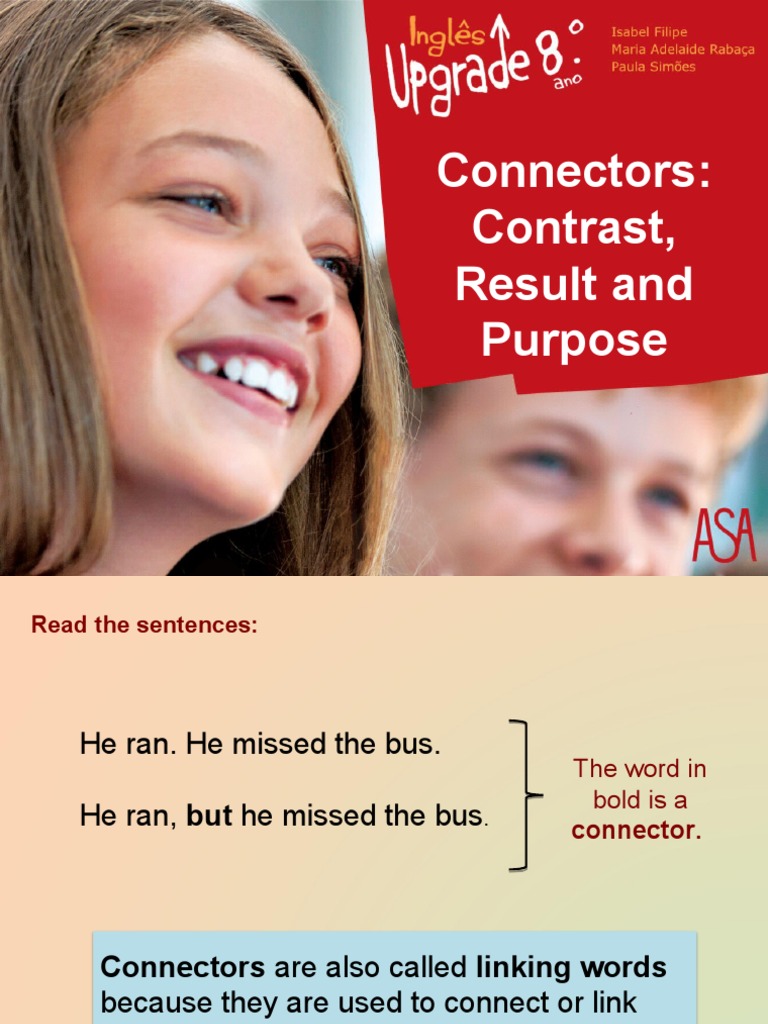 Connectors Contrast, Result and Purpose PDF Cognitive Science Syntax