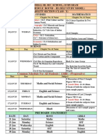 Class - 10 Revision Schedule NEW