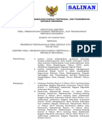 KepmenDesaPDTT Nomor 105 Tahun 2022 TTG Pemberian Penghargaan Desa Dengan Status Desa Mandiri Tahun 2022 (Salinan)