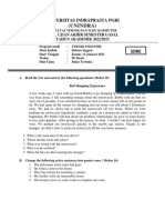 UAS Sore Bahasa Inggris Gasal 2022-2023 PDF Daring