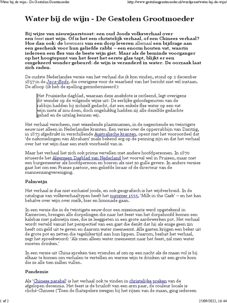 Water Bij de Wijn PDF
