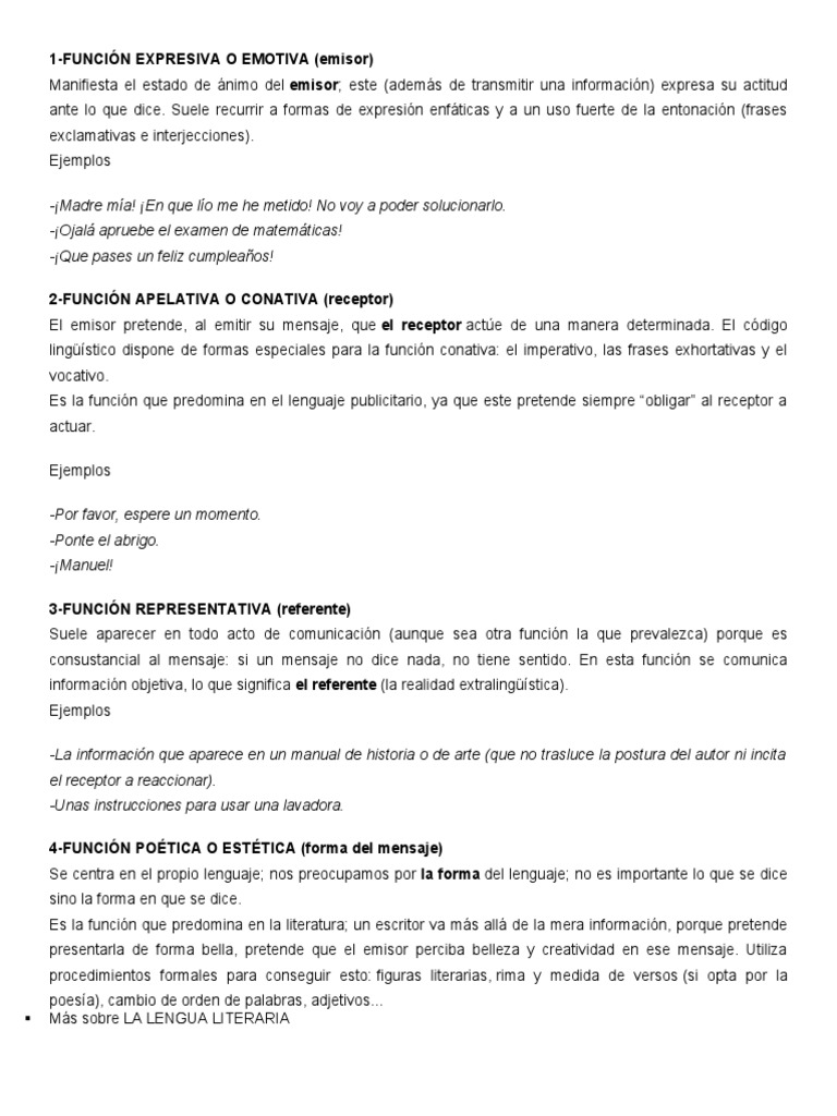 Funciones de La Lengua | PDF