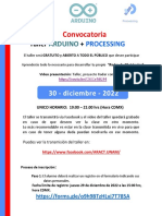 Convocatoria Taller Arduino Processing Diciembre2022